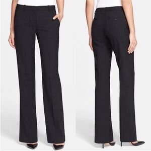 Theory Emery 2 Urban Stretch Trousers Dress Pants Black Size 8 Work Office